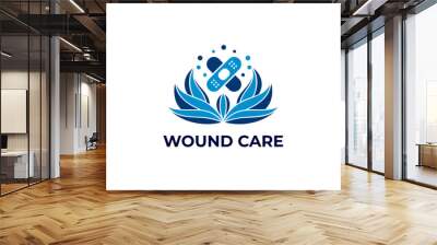 wound care and lotus logo Wall mural