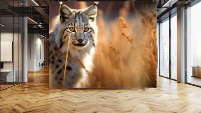 portrait of a leopard Wall mural