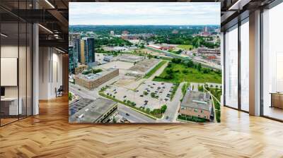 Aerial of Kitchener, Ontario, Canada in summer Wall mural