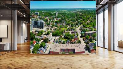 Aerial panorama of Kitchener, Ontario, Canada in late spring Wall mural