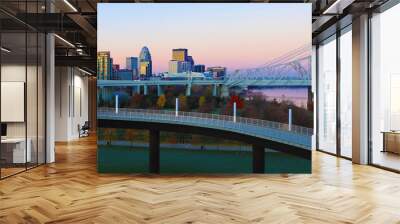 Louisville, Kentucky skyline at sunrise Wall mural