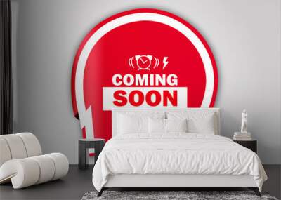  red flat sale banner for coming soon banner and poster Wall mural