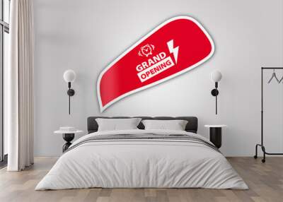 red flat sale banner for Grand Opening banner and poster Wall mural