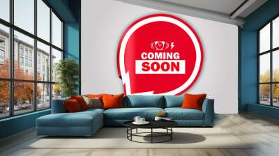 red flat sale web banner for coming soon  poster and banner Wall mural