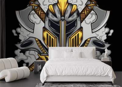 vector illustration of knight warrior Wall mural