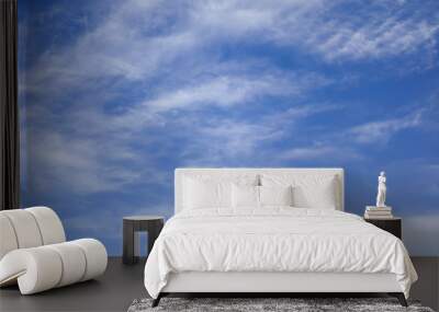 blue sky with white clouds Wall mural