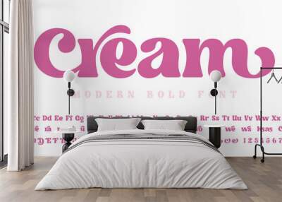 An elegant bold font with a big set of ligatures in modern style, this font can be used for logotypes Wall mural