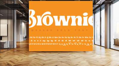 Modern Bold Font with a big set of ligatures and alternates, this typeface can be used for logos Wall mural