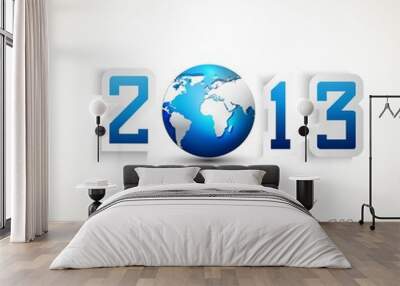 2013 happy new year celebration and business presentations vecto Wall mural