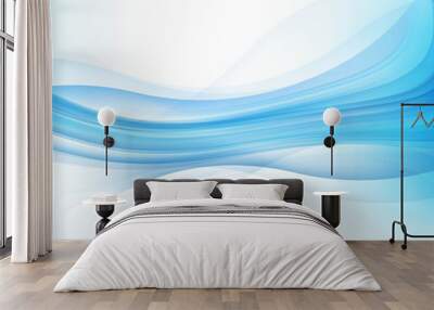 abstract blue business technology colorful wave vector Wall mural