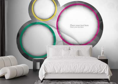 Abstract colorful circle Wall mural