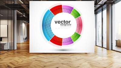 abstract colorful shape style circle rainbow vector Wall mural