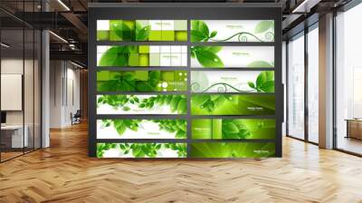 abstract eco set of vector Headers Wall mural