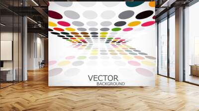 abstract halftone doted multicolor circle background vector illu Wall mural