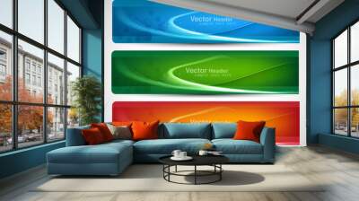 abstract modern website banner set vector Wall mural