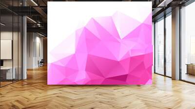 Abstract Pink Geometric Polygonal background Wall mural