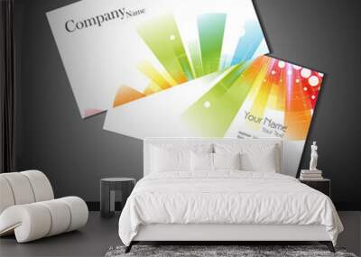 Business card set vector design Wall mural