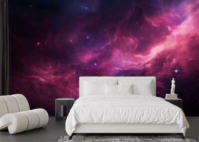 pink space galexy background Wall mural