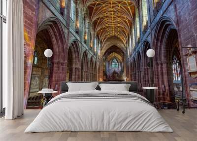 interior of the cathedral - Chester Cathedral in the historic city of Chester in Cheshire, UK. Wall mural