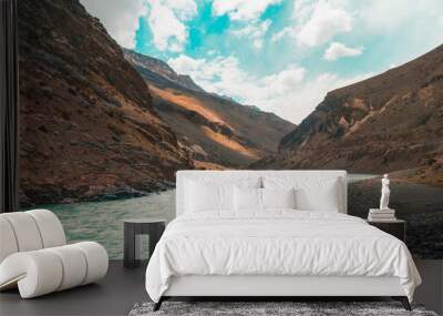 View from the top of the world, Spiti, Lahaul,  Himachal pradesh Wall mural