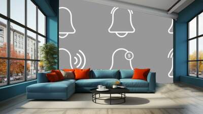 bell notification icon set vector sign symbol Wall mural