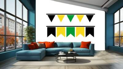 Jamaica flags icon set, Jamaica independence day icon set vector sign symbol Wall mural