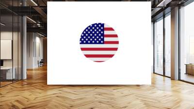 set flags of countries in america continent icon vector symbol of country illustration isolated white background Wall mural