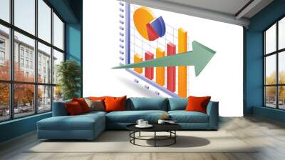 Business development analysis data graph Wall mural