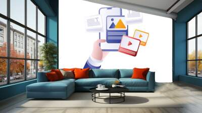 Get lots of data information from your smartphone Wall mural