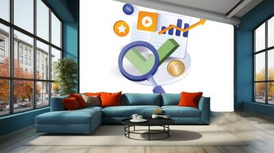 Investment business analysis data checklist Wall mural