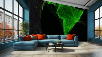 south america network Wall mural