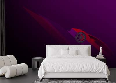 sport car dark background Wall mural