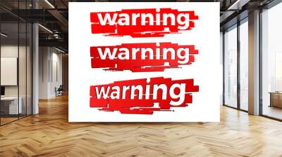 warning sign Wall mural