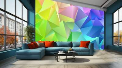 Abstract Low-Poly background. triangulated texture. Design 3d. Polygonal geometrical pattern. Triangular modern style Wall mural