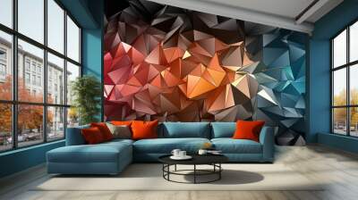 Colorful geometric abstract background. 3d vector Wall mural