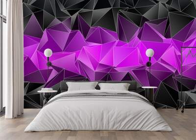 Polygonal background. Abstract triangulated texture Wall mural