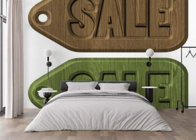 set of label sale on a white background Wall mural