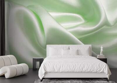 Texture satin. silk background. shiny wavy pattern canvas. color fabric, cloth Wall mural