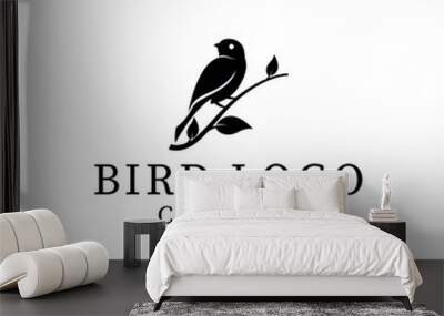 Bird logo hipster vintage retro vector icon illustration. Vector illustration. Wall mural