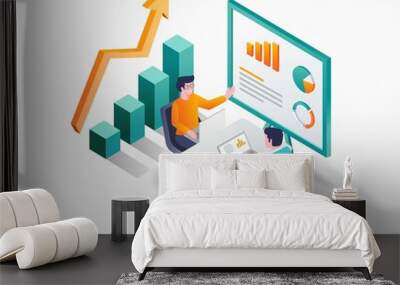 Business investment and trading training Wall mural