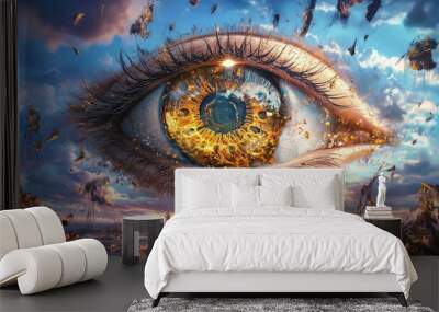 By using the power of their eyes to create, content creators transform ordinary moments into visually stunning works of art Wall mural