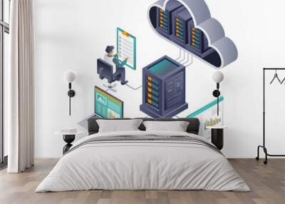 Insights into Cloud Server Security Maintenance Strategies Wall mural