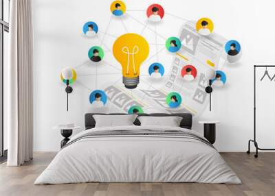 lot of information ideas with networking Wall mural