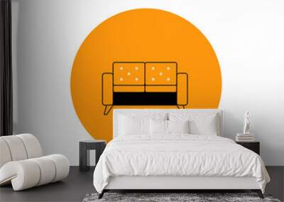 sofa icon in a simple and modern style with two simple colors. Wall mural