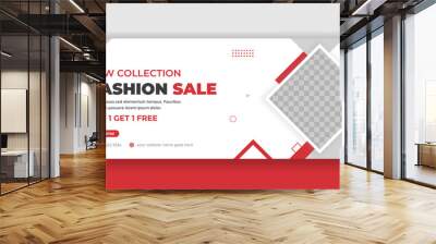 fashion sale facebook cover web banner Black Friday summer winter  Instagram timeline social media post template Wall mural