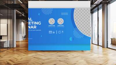 webinar facebook cover banner template social media post Wall mural