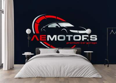 Car Garage Premium Concept Logo Design Wall mural