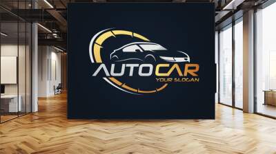 Car Garage Premium Concept Logo Design Wall mural