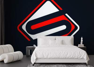 S Letter Logo Symbol Design Wall mural