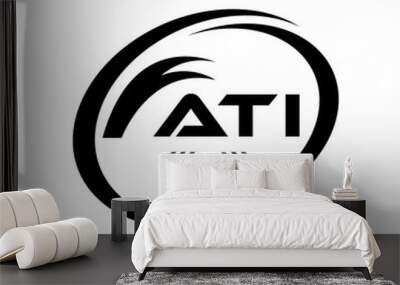 ATI letter logo Design. ATI Simple and modern monogram logo. Abstract Alphabet vector Design. Wall mural